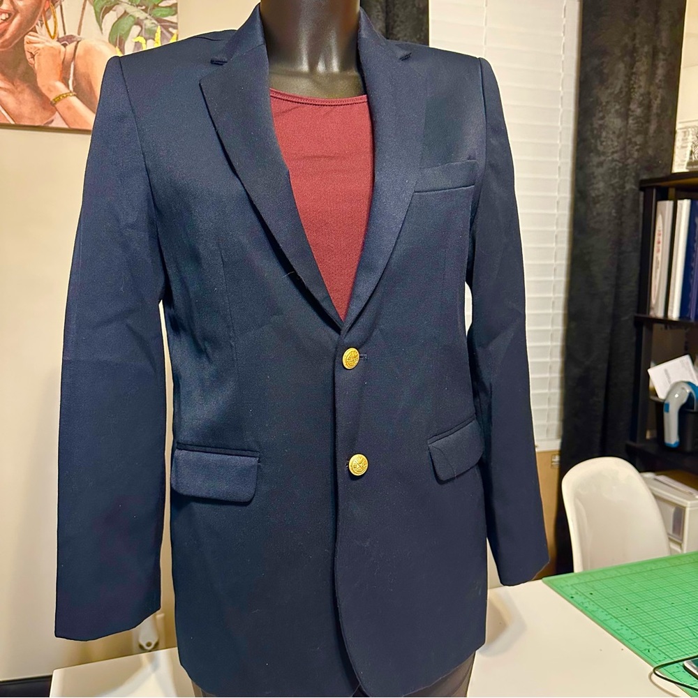 Izod Boy’s Navy Blazer with Gold Buttons